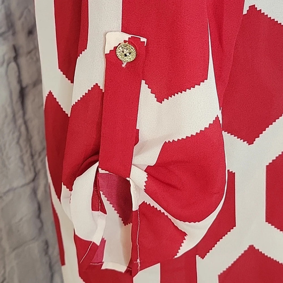 GAMEDAY COUTURE Red and White Alabama Shirt Dress Small - Picture 5 of 9